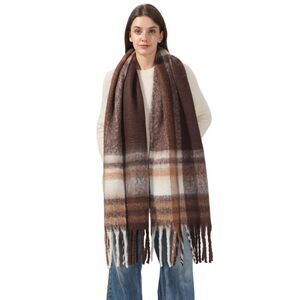 4149 Womens Winter Plaid Scarf Cold Weather Big Warm Long